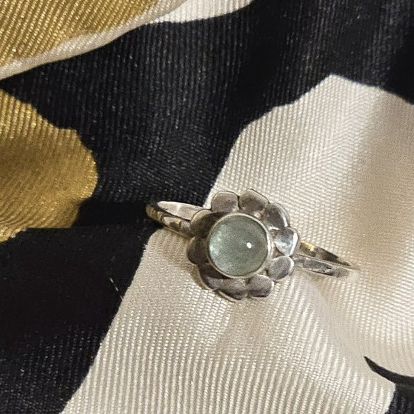 Topaz Marble Flower Ring - Picture 1 of 5